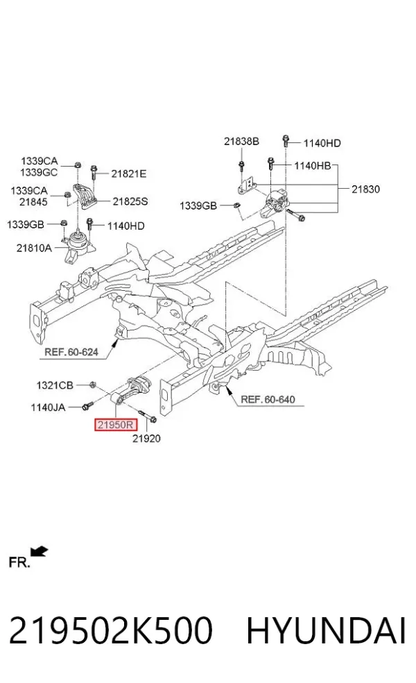 Передняя опора двигателя 219502K500 Hyundai/Kia