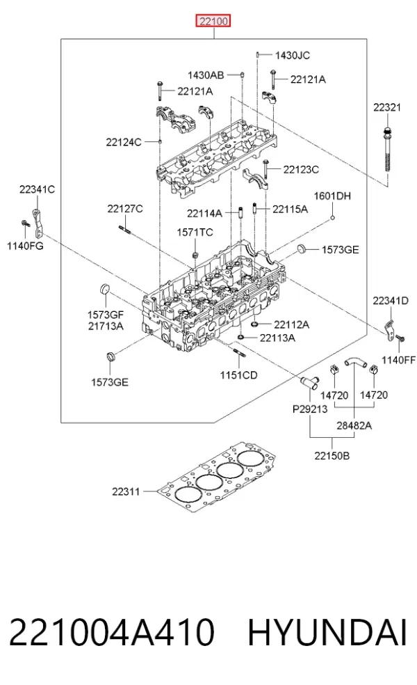 ГБЦ 221004A410 Hyundai/Kia