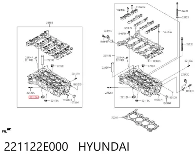Седло клапана впускного HYUNDAI 221122E000