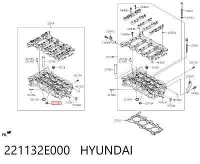 Седло клапана выпускного HYUNDAI 221132E000