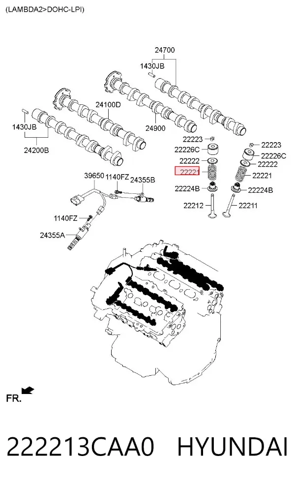  222213CAA0 Hyundai/Kia
