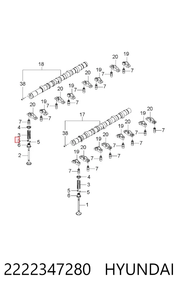 Сухарь клапана 2222347280 Hyundai/Kia