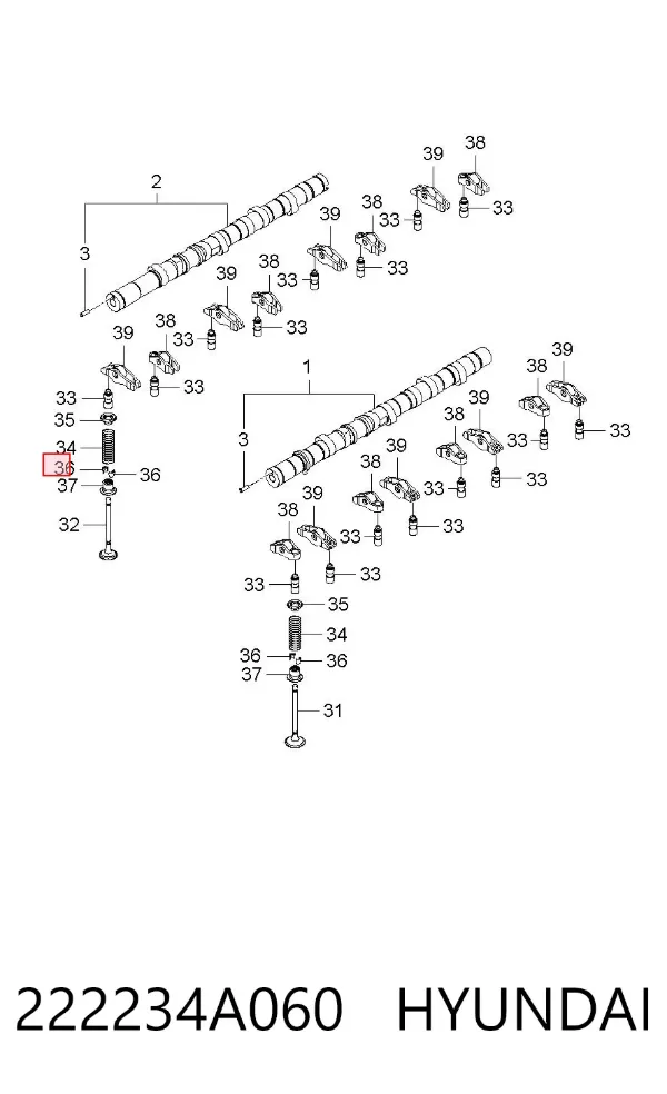 Сухарь клапана 222234A060 Hyundai/Kia