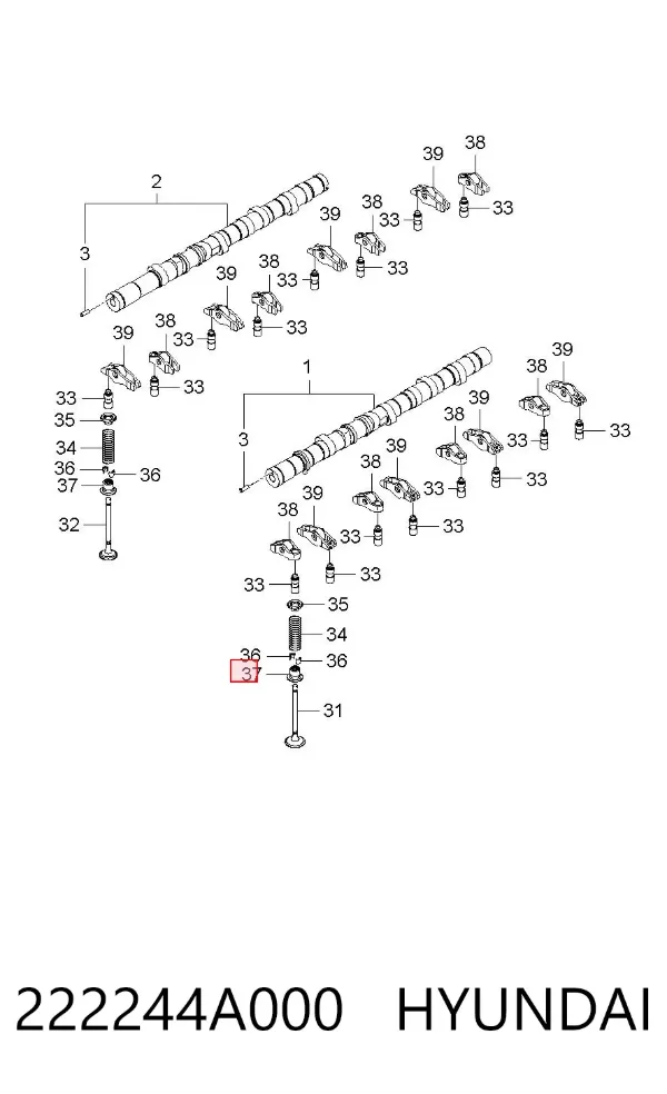 Сальники клапанов 222244A000 Hyundai/Kia