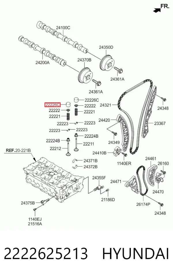 Гидрокомпенсатор 2222625213 Hyundai/Kia