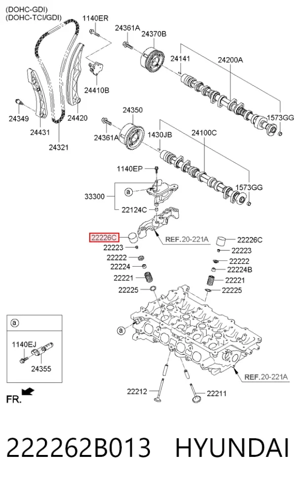 Гидрокомпенсатор 222262B013 Hyundai/Kia