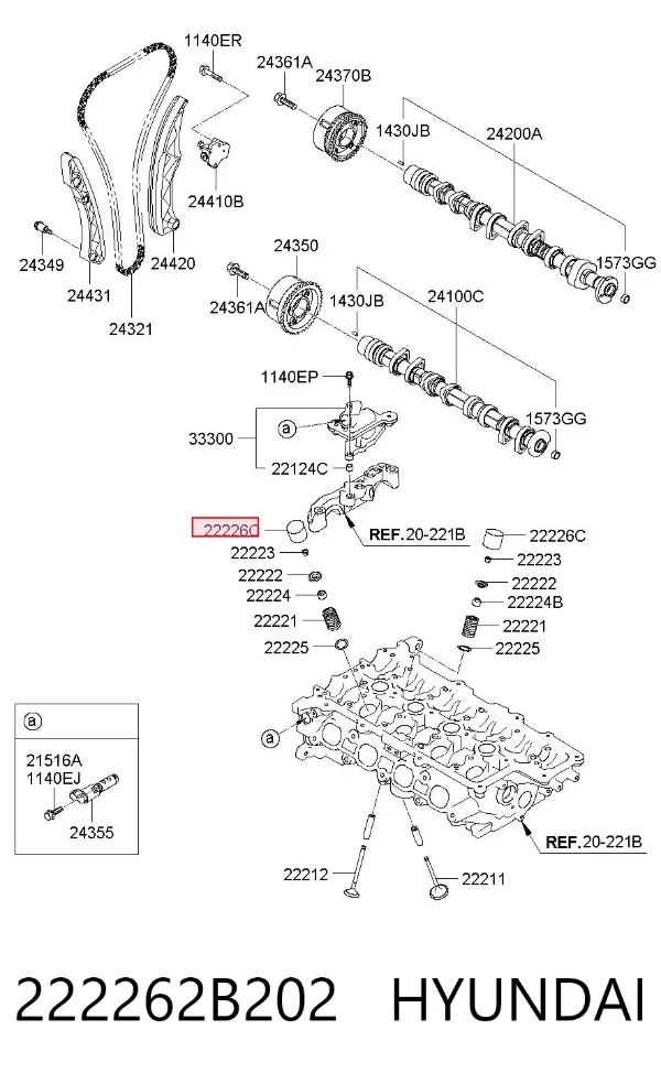 Гидрокомпенсатор 222262B202 Hyundai/Kia