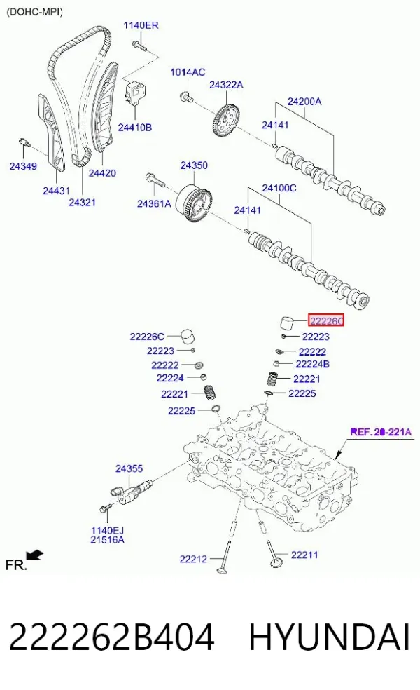 Гидрокомпенсатор 222262B404 Hyundai/Kia
