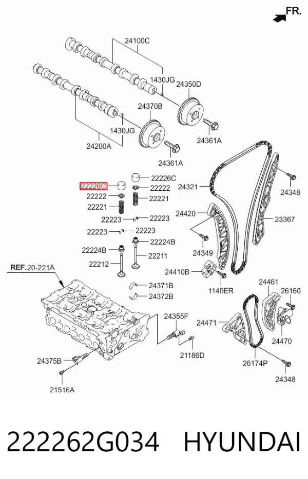 Гидрокомпенсатор 222262G034 Hyundai/Kia