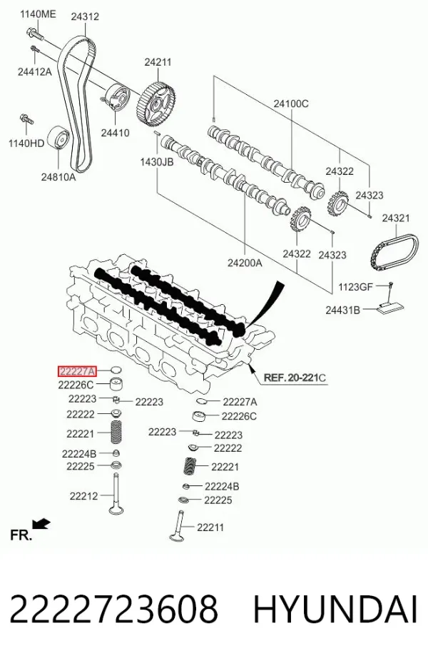 Шайба регулировочная 2222723608 Hyundai/Kia