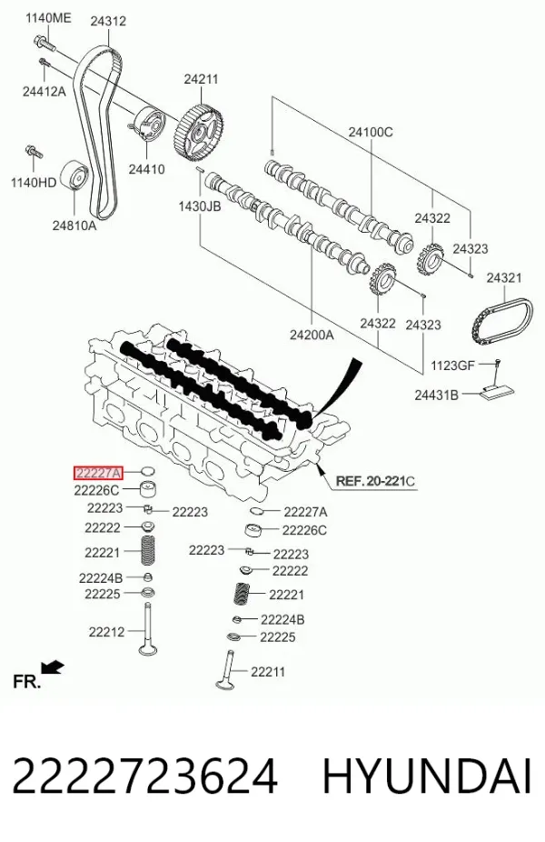 Шайба регулировочная 2222723624 Hyundai/Kia