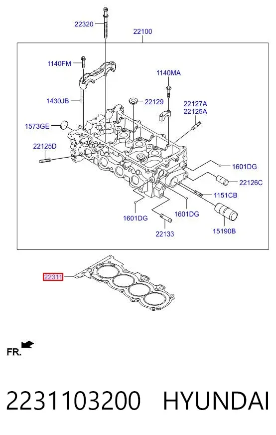 Прокладка ГБЦ 2231103200 Hyundai/Kia
