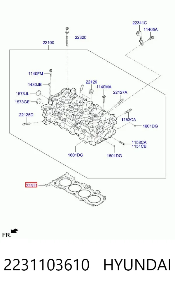 Прокладка ГБЦ 2231103610 Hyundai/Kia