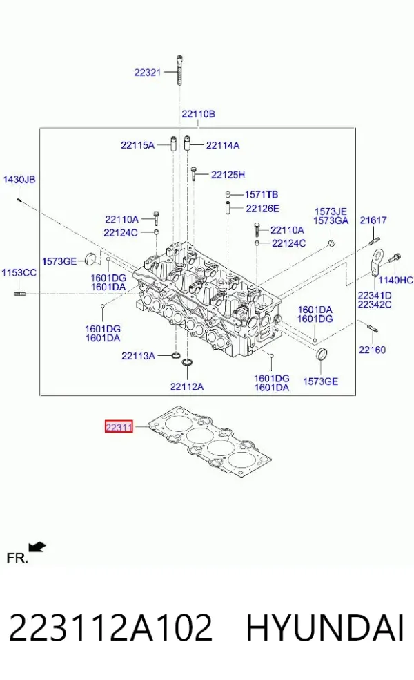Прокладка ГБЦ 223112A102 Hyundai/Kia