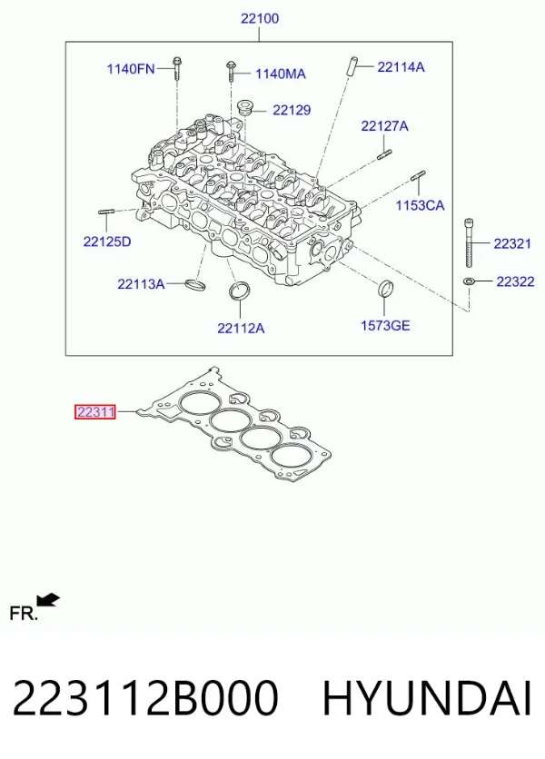 Прокладка ГБЦ 223112B000 Hyundai/Kia