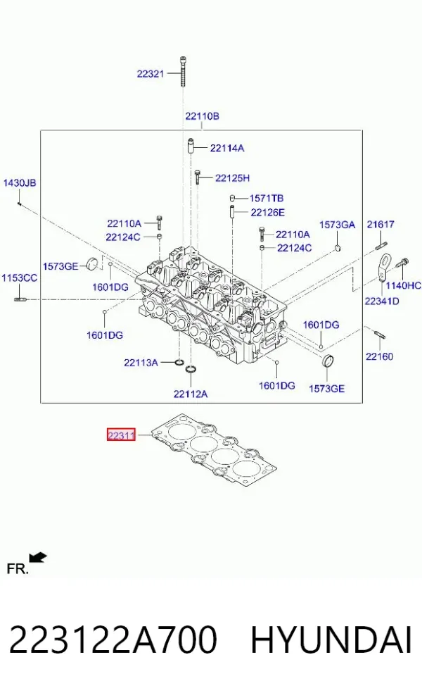 Прокладка ГБЦ 223122A700 Hyundai/Kia