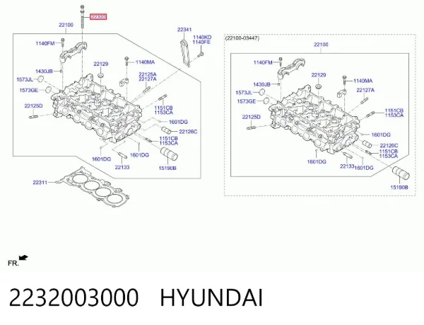 Болт ГБЦ 2232003000 Hyundai/Kia