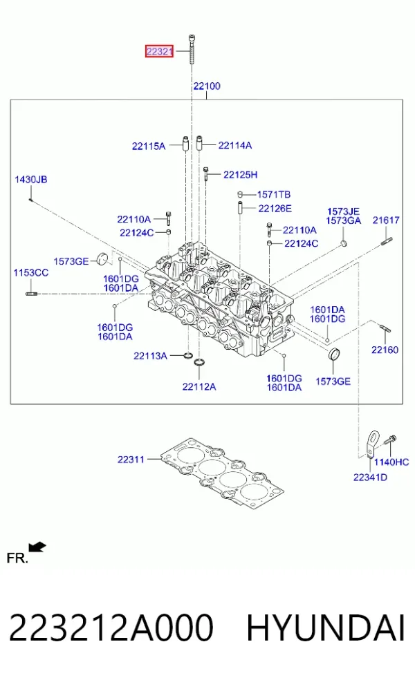 Болт ГБЦ 223212A000 Hyundai/Kia