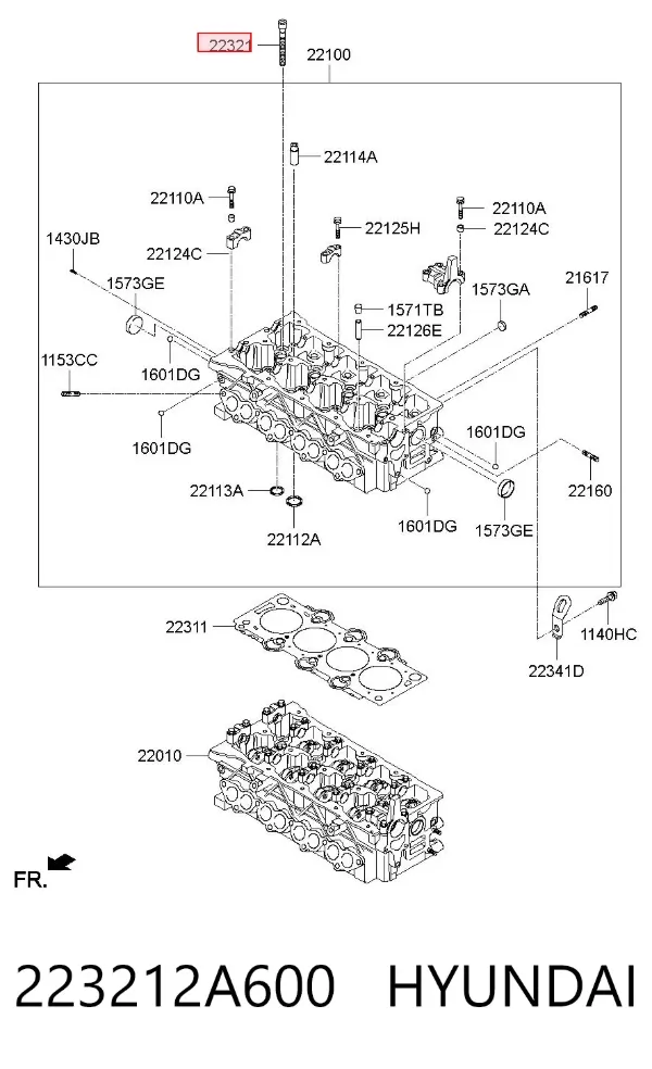 Болт ГБЦ 223212A600 Hyundai/Kia