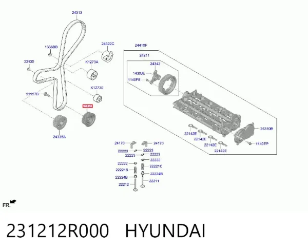 Звездочка привода коленвала 231212R000 Hyundai/Kia