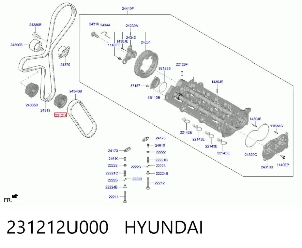 Шестерня распредвала 231212U000 Hyundai/Kia