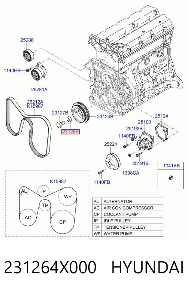  231264X000 Hyundai/Kia