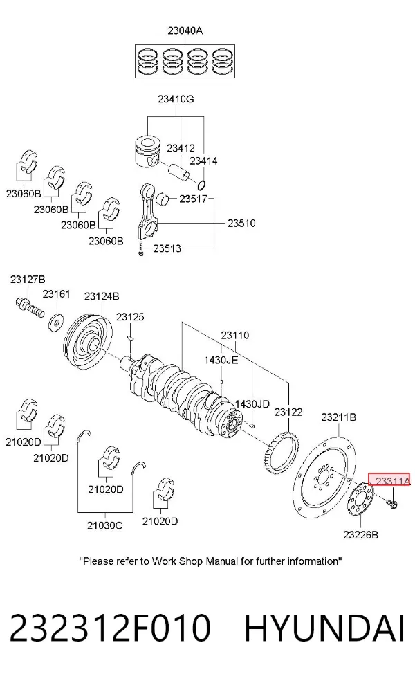  232312F010 Hyundai/Kia