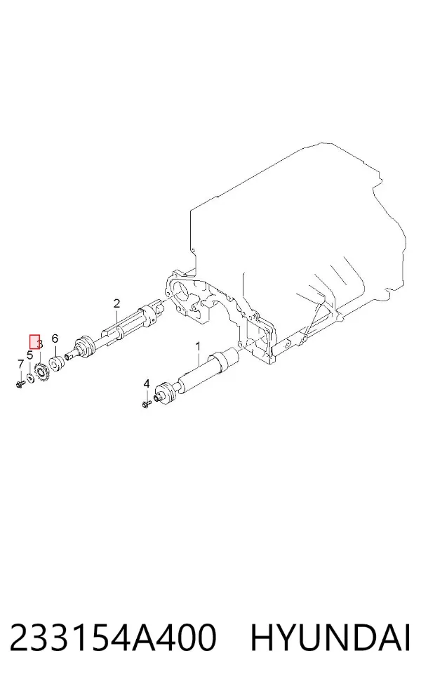 Шестерня балансировочного вала 233154A400 Hyundai/Kia