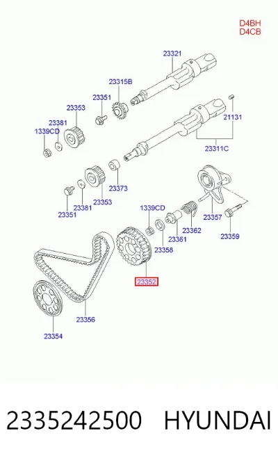 Шестерня балансировочного вала HYUNDAI 2335242500