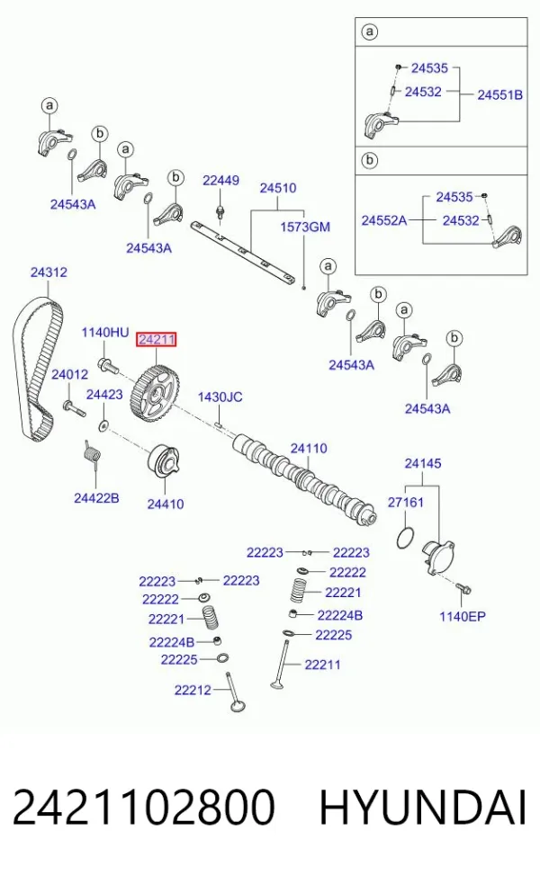 Шестерня распредвала 2421102800 Hyundai/Kia
