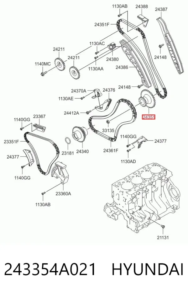  243354A021 Hyundai/Kia