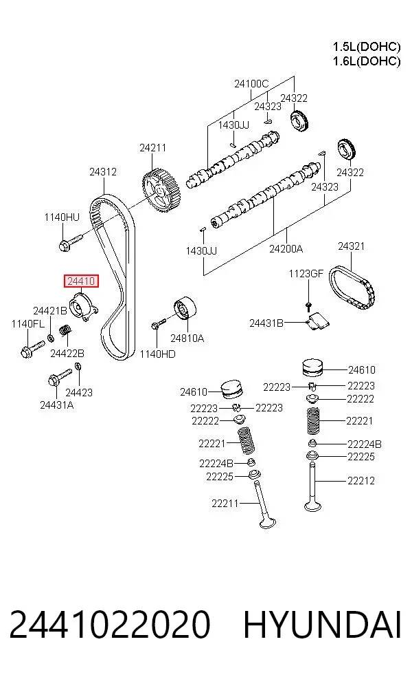 Ролик ГРМ 2441022020 Hyundai/Kia