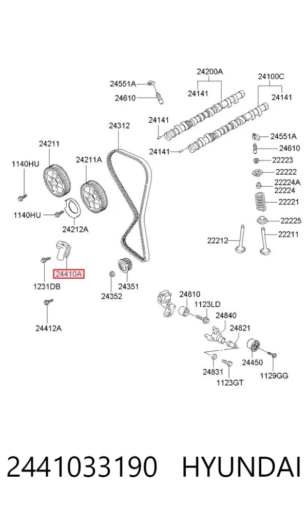 Натяжитель ремня ГРМ 2441033190 Hyundai/Kia