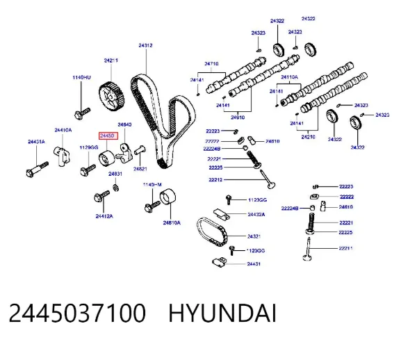Ролик ГРМ 2445037100 Hyundai/Kia