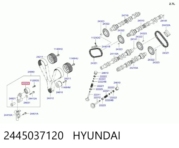 Ролик ГРМ 2445037120 Hyundai/Kia