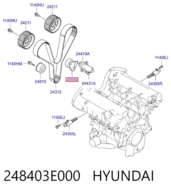 Ролик ГРМ 248403E000 Hyundai/Kia