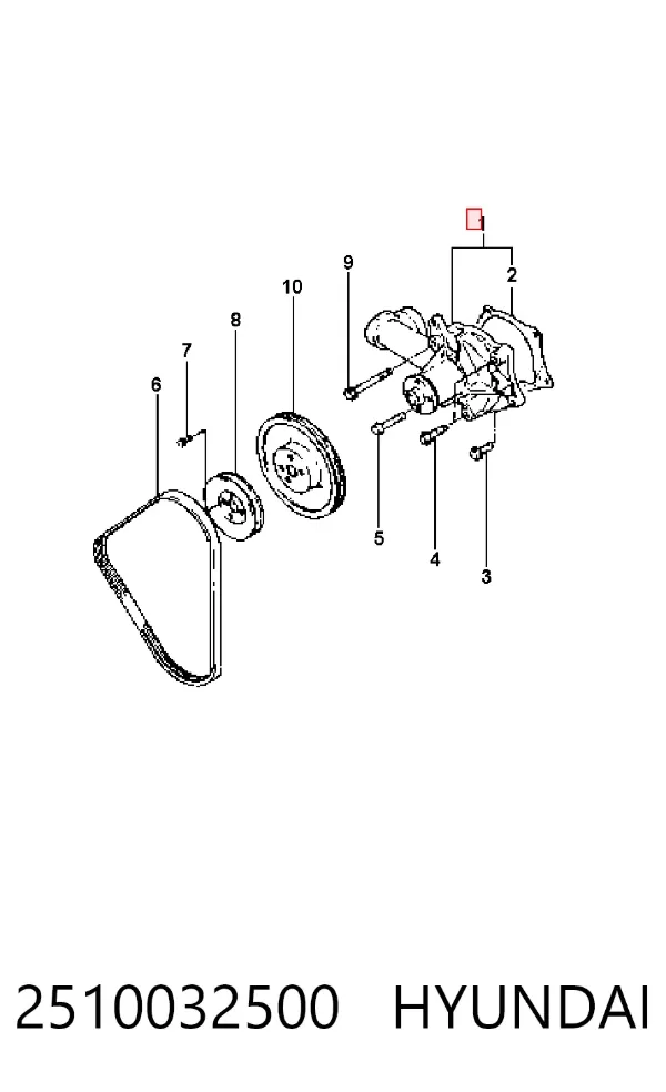 Помпа 2510032500 Hyundai/Kia