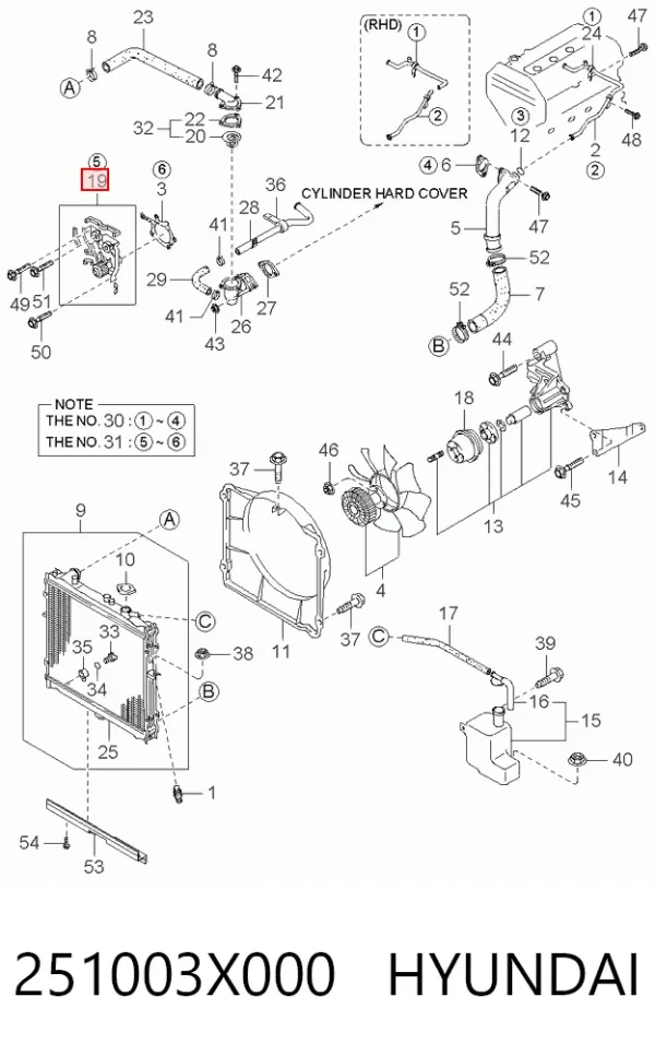 Помпа 251003X000 Hyundai/Kia