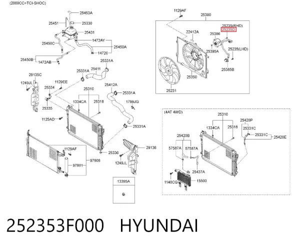  252353F000 Hyundai/Kia