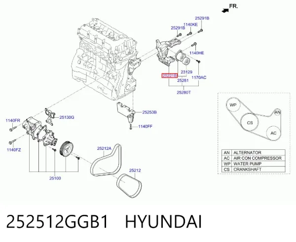  252512GGB1 Hyundai/Kia