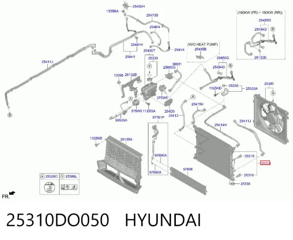 Радиатор 25310DO050 Hyundai/Kia