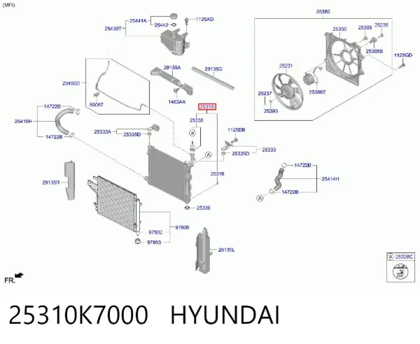 Радиатор 25310K7000 Hyundai/Kia