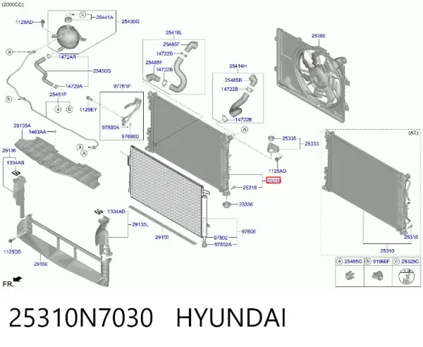 Радиатор 25310N7030 Hyundai/Kia
