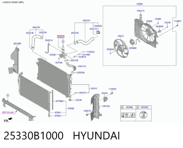 Крышка расширительного бачка 25330B1000 Hyundai/Kia