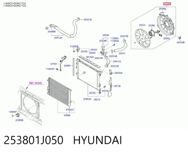  253801J050 Hyundai/Kia