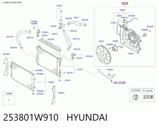  253801W910 Hyundai/Kia