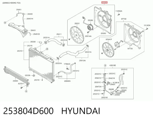  253804D600 Hyundai/Kia