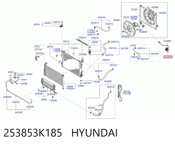  253853K185 Hyundai/Kia