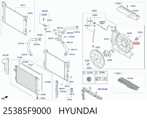 Регулятор оборотов вентилятора 25385F9000 Hyundai/Kia