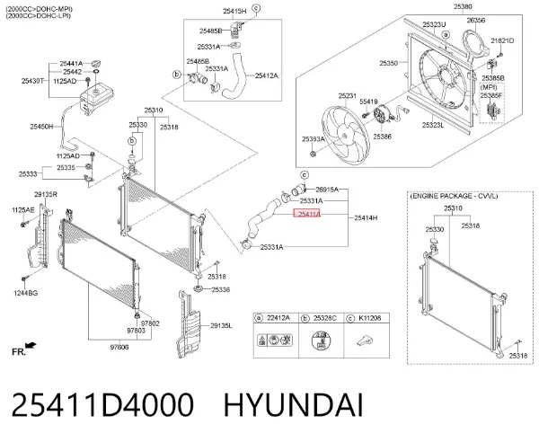  25411D4000 Hyundai/Kia